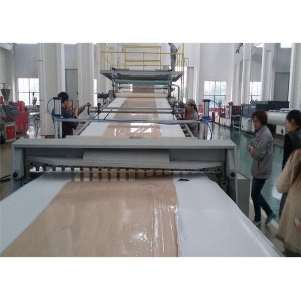 PVC Sheet Extruder Production Line , PVC Artificial Marble Sheet Extrusion Line
