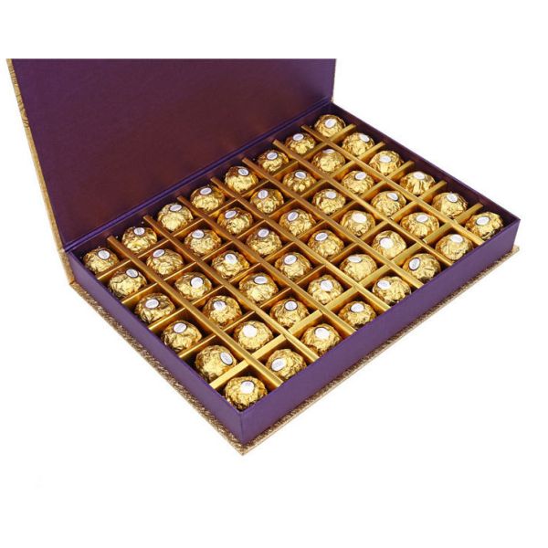 Custom Grey Cardboard Chocolate Packaging Gold Stamping Paper Packaging Box