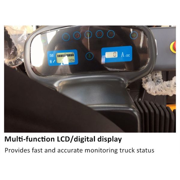 2 Ton electric forklift truck , 48V AC / DC heavy duty warehouse equippments