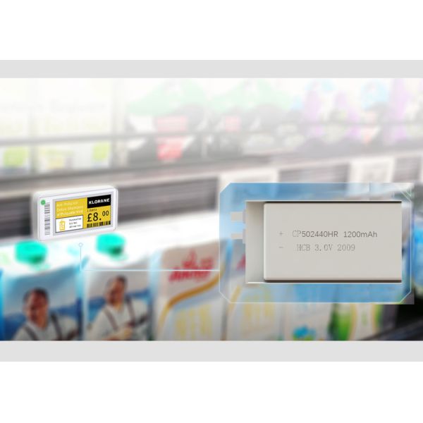 3.0V 1200mAh Li Mno2 Pouch Cell For Electronic Shelf Label ESL