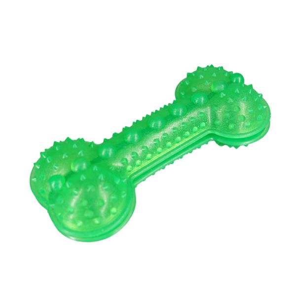 Teeth Cleaning Bone Shape Soft Natural Rubber chewing TPR Dog Toys