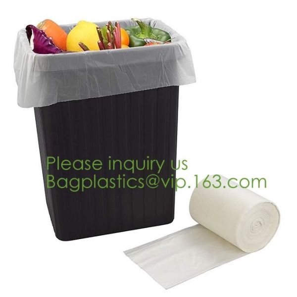 64 Gallon compostable trash bag biodegradable garbage bag, 0.9 Mil, 47"W x 60"H,cornstarch made 100% eco friendly direct