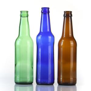 Quality 330ml 5oz Woozy Glass Beer Bottle Round In Bulk OEM for sale