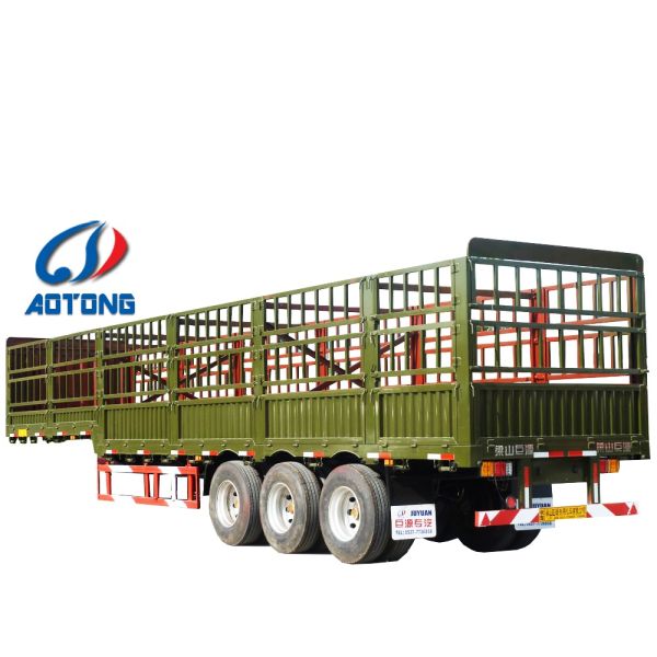 3 Axle Livestock Store House Semi Trailer with Optional Twist Locks and 12R22.5 Tires