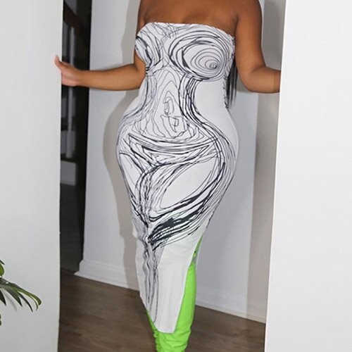 OEM maufactory 2023 Spring European and Americanwomen s clothing 3d printed material sleeveless custom apparel