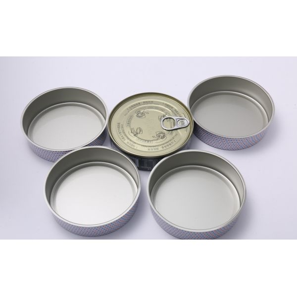 150gsm 200gsm Empty Tuna Tins Dia 99mm Small Round Metal Containers