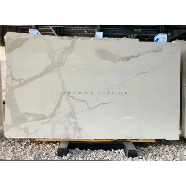 Home Decor Modern Fish Belly White Marble Stone Slabs for Living Room and Floor Tiles