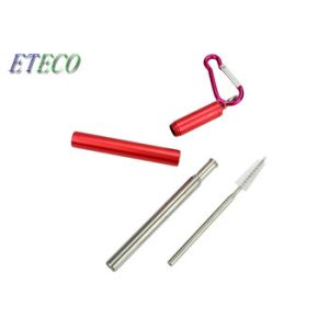 Metal Collapsible Folding Telescopic Stainless Steel Straws Reusable Eco -