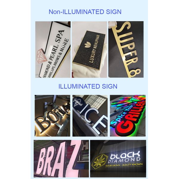 Custom Outdoor Store Front Signs Led Business Logo Signage Light Indoor Office Reception 3D Backlit Metal Sign Letter