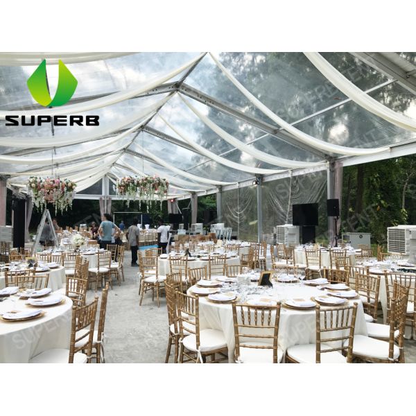 Outdoor 100km/H Wind Load Waterproof Wedding Tent with 20x20m Clear Roof