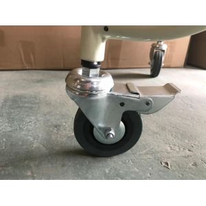 Adjustable One Crank Hospital Baby Cot Powder Coated Steel