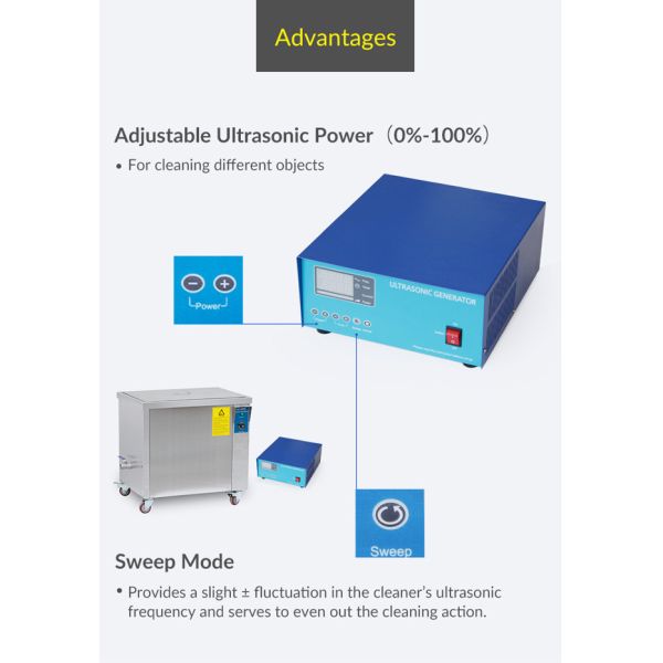 28kHz Industrial Ultrasonic Cleaner With Single Tank Separated Generator
