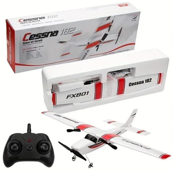 Fx-801 Rc Plane Epp Foam Glider Airplane Gyro 2.4g 2ch Rtf Remote Control Wingspan Aircraft for WHITE Style EPP Aircraft