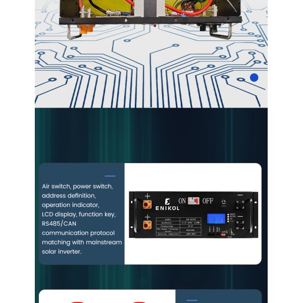 24V 200Ah Lithium Iron Battery Pack Rack Mounted Solar Lifepo4 48V 100ah Battery