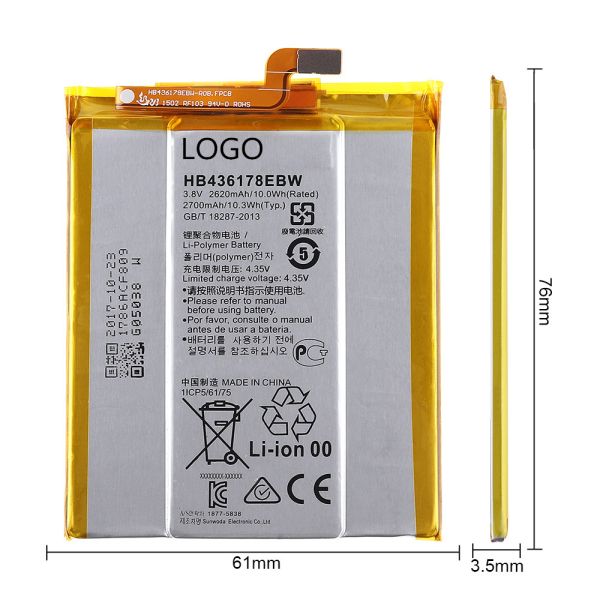 2620mAh Huawei Mobile Phone Battery Replacement Huawei Mate S Battery HB436178EBW 2620mAh