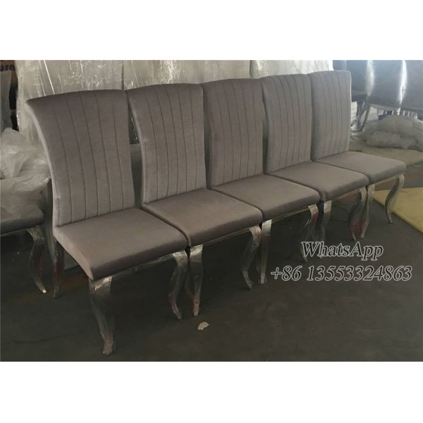 Grey Stainless Steel Dining Chair in Furniture Manufacturer (YS-6)