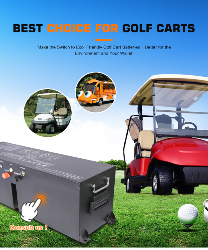 ISO Approved Ezgo Golf Cart Battery 48V 125AH For Yamaha Club Car 0