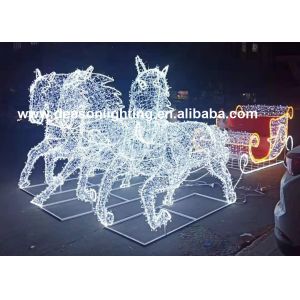 christmas horse lighted carriage