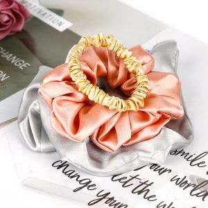 Quality Hair Bow Mulberry Silk Scrunchies Healthy Colorful 0.03kg Weight for sale