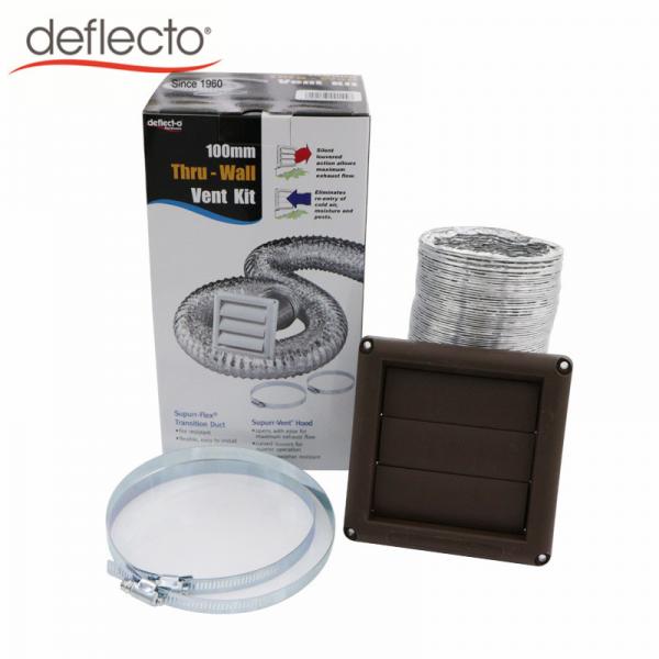 Buy Kitchen Air Vent Kit 4 Inch Brown Vent Hood Aluminum Flexible Air Duct Set at wholesale prices