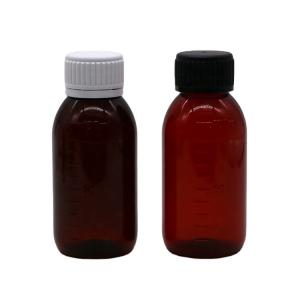 Quality Screw Cap 100ml PET Scaled Bottle for Liquid Supplement Maple Syrup for sale