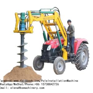 Quality Farm Ground Mini Excavator Post Hole Auger / Water Use Tractor Mounted Digger for sale