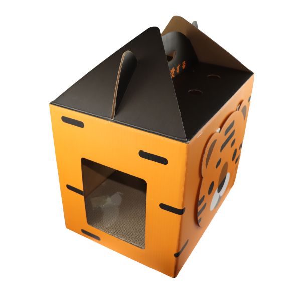 Extra Large Cardboard Cat Scratcher Floor For Small Animals Cats Stairs 48x30.5x34.5CM