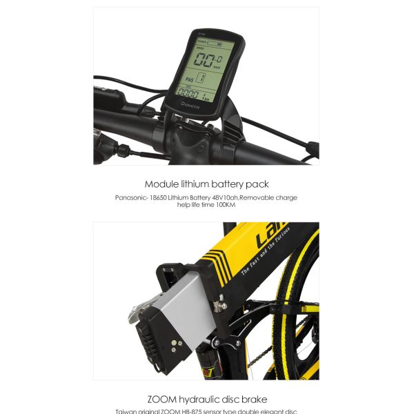 LANKELEISI 26 Inch Big Wheel Electric Bike Hydraulic Disc Brake High Strength