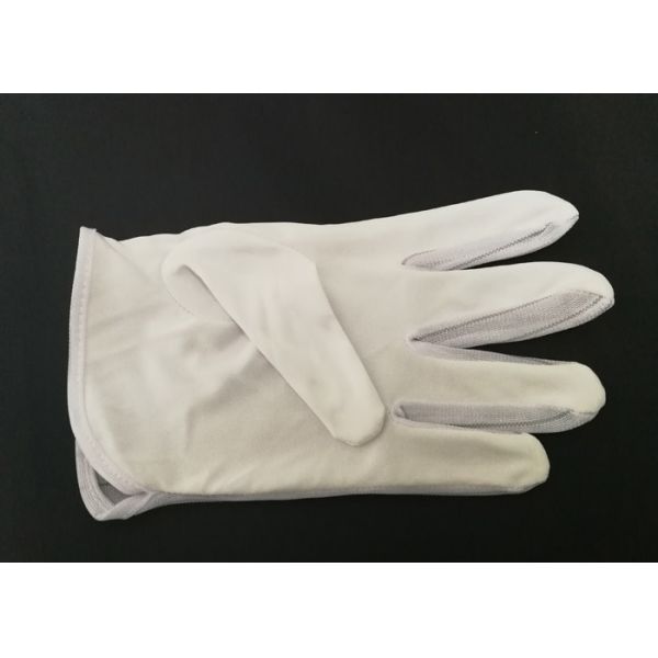 Micro Fiber Palm Anti Static Gloves 75D Non Toxic Materials With Polyester Binding