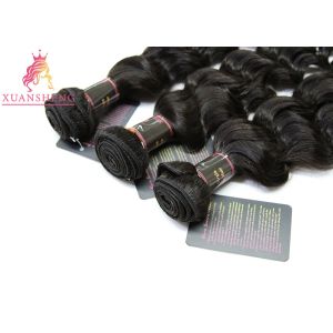 Raw Virgin Peruvian Human Hair No Shedding Loose Wave Extensions