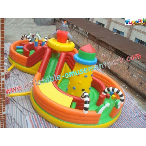 Buy Durable Commercial Inflatable Playground Fire Retardant PVC Tarpaulin at wholesale prices