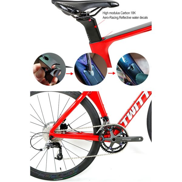 T900 High modulus Carbon fiber Road Bike With 50C Carbon Wheelset