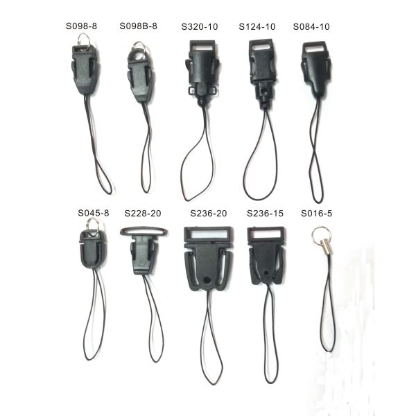 8mm / 10mm Black Lanyards Accessories Mobile Phone Strap Fast Delivery