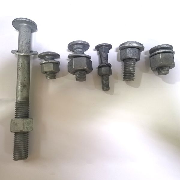 Custom Round Head Bolts Electro Galvanized Guardrail Bolts