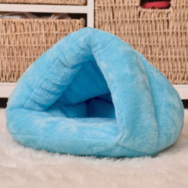 Plush Warm Slippers Shape Cat Snuggle Cave Pet Bed Cushion 40x40cm