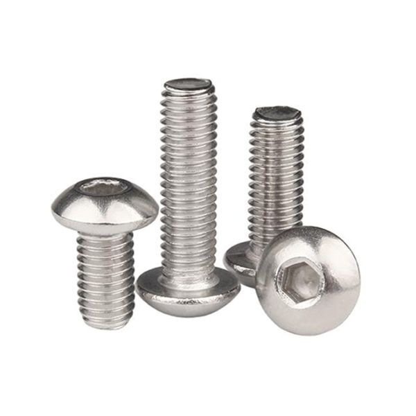 SS304 Stainless Steel Hex Socket Button Head Screw A2-70 Pan Head Socket Bolt