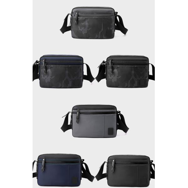 Fashion Men Messenger Shoulder Bag Business Simple Portable Square Bag Waterproof