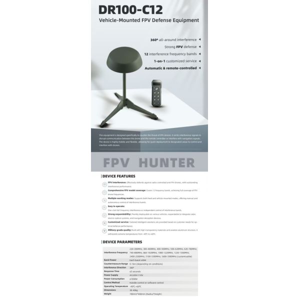 Drone Signal Jamming On Vehicle Mounted Anti FPV UAV