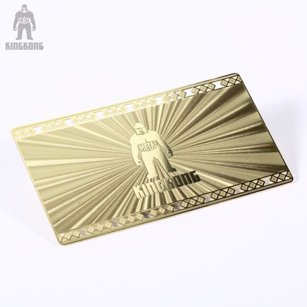 Waterproof Gold Metal Business Cards , Bronze Plating Metallic Gold Card Different Shading