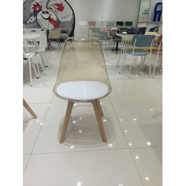 Stackable Tulip Clear Acrylic Dining Chairs Transparent Crystal Polycarbonate
