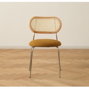 China Household Rattan Backrest Cloth Dining Chair 49*46*75cm on sale