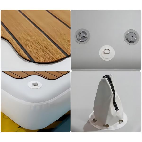 Stainless Steel Stairs 3x2x0.2m Inflatable Jet Ski Dock Pontoon For Boat Parking