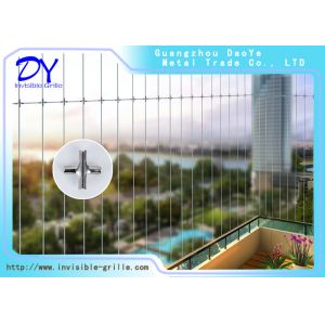 Quality 6m Long Slope Protection Stainless Steel Cables Invisible Balcony Grill for sale