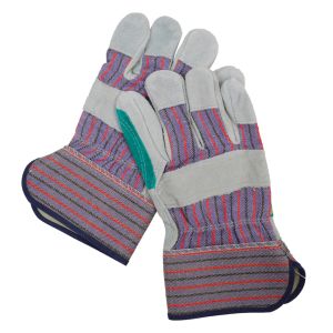 Split Cowhide Leather Gloves , Industrial Heat Resistant Welding Gloves