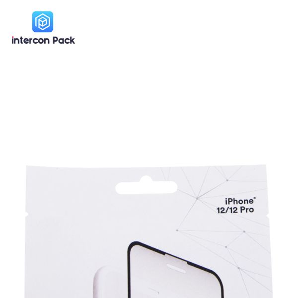 Stand Up Biodegradable Kraft Pouch Three Side Sealing For Mobile Phone Shell