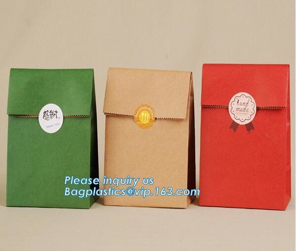 Bread Art Packing Kraft Paper Bag,Food Grade disposable Paper Bag With Logo Print,Beautiful printing Food grade package