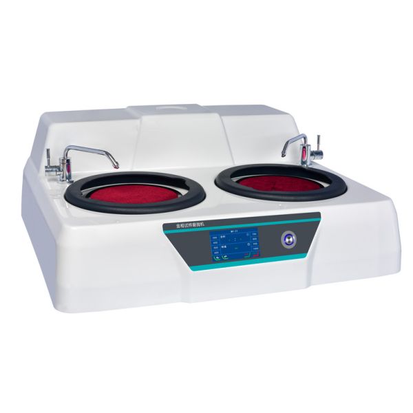 Touch screen metallographic sample grinding and polishing machine Double Discs