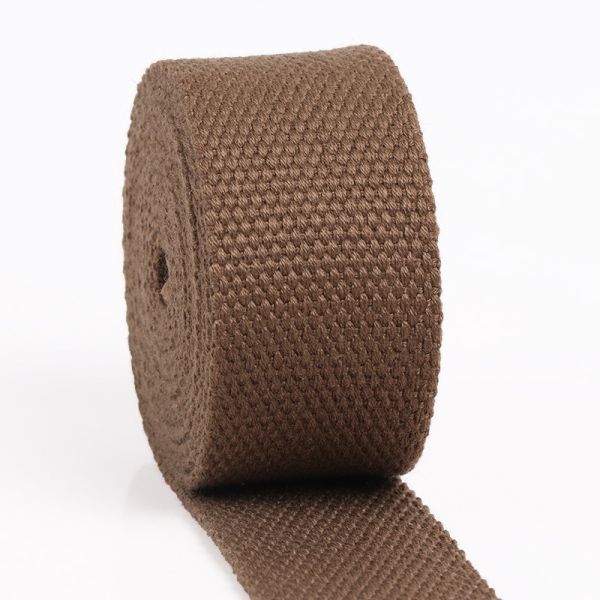 Red Brown Polyester Cotton Ribbon Tape For Bags And Suitcases Handle