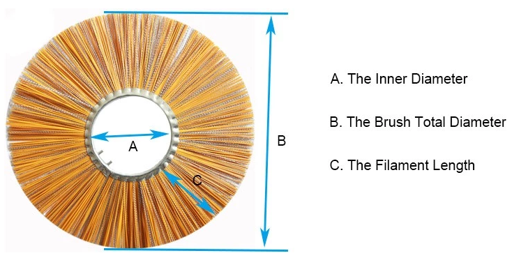 Bobcat Road Sweeper Snow Brush Easy Installation Snow Sweeper Brush PP Nylon Steel Mix Wire 275*915mm