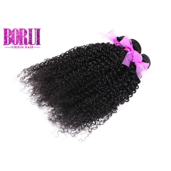 Cuticle Aligned Malaysian Human Hair 12A Grade Kinky Curly No Shedding No Tangle